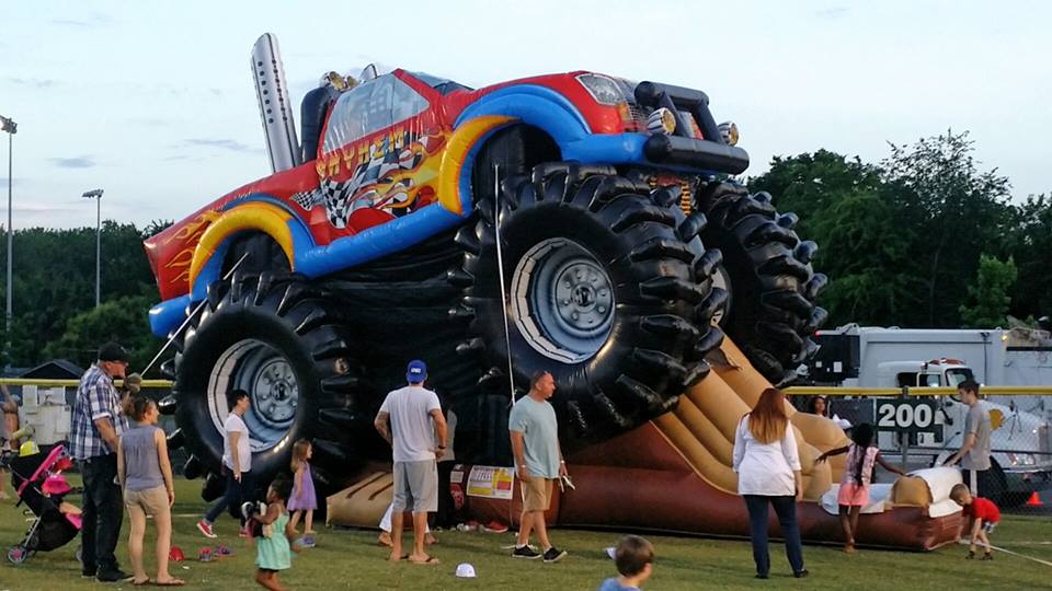 Monster Truck Bounce House For rent Nashville TN Jumping Hearts Party rentals